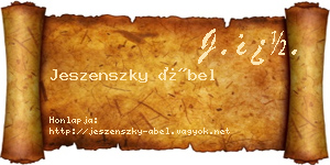 Jeszenszky Ábel névjegykártya